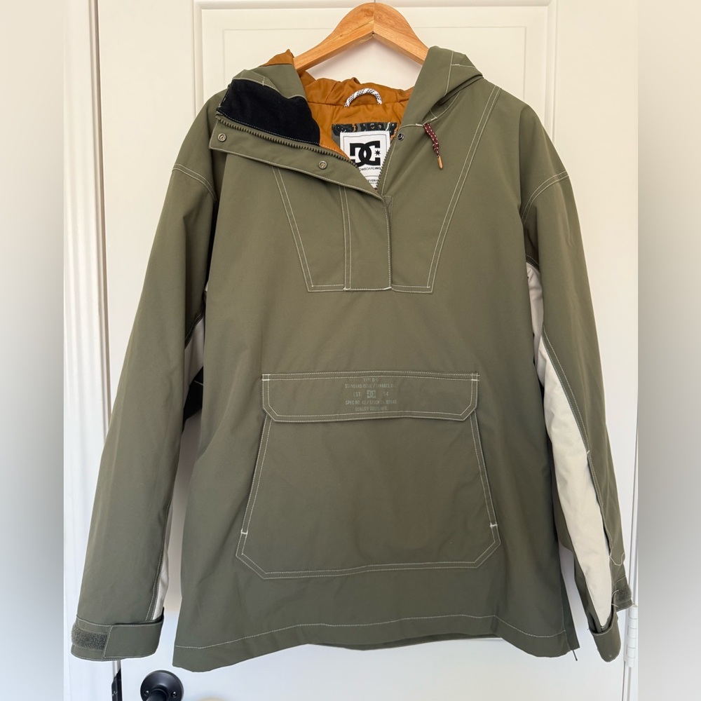 DC Savvy Anorak Snowboard Jacket Women's Ivy Green Ski Winter Pullover Coat M - Picture 5 of 14